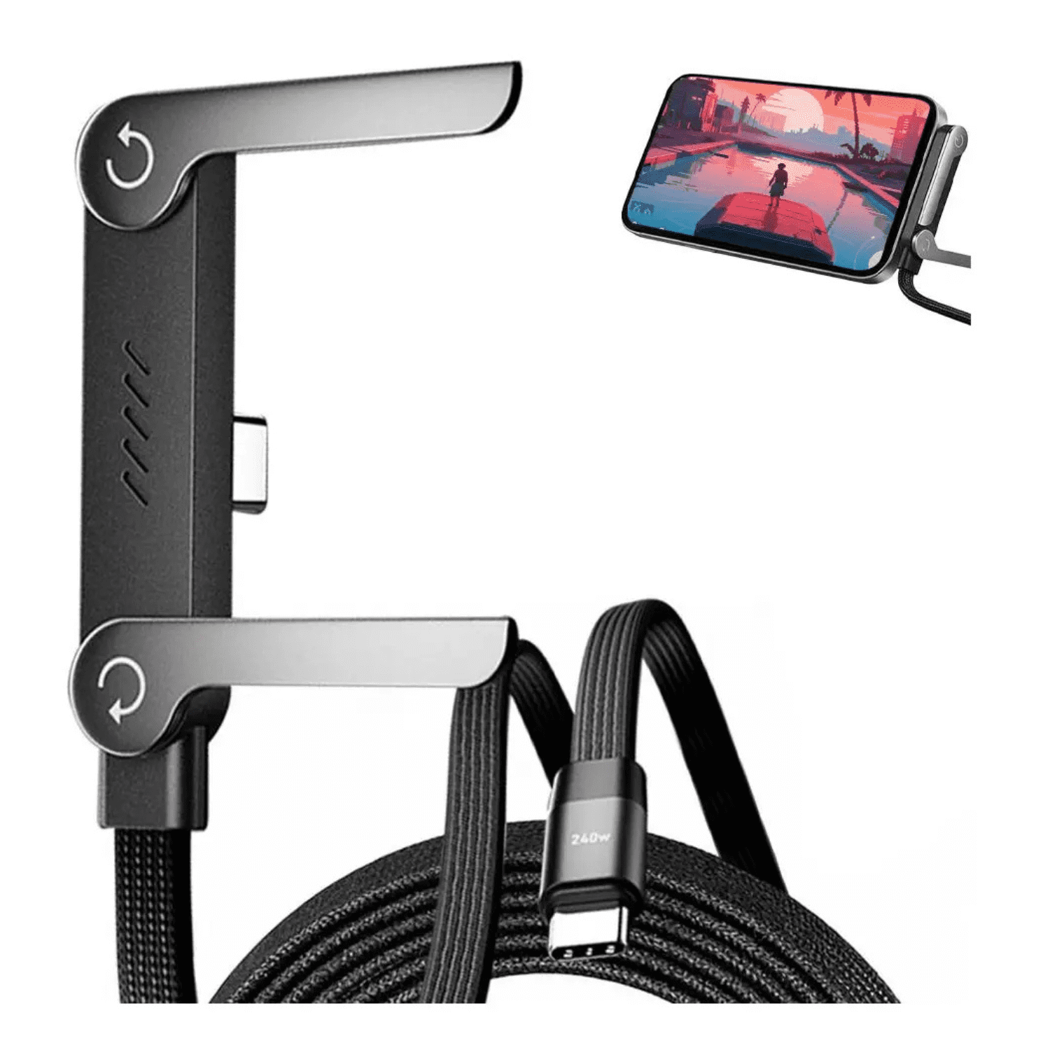 Genérico - Cable De Carga Rápida Usb A Tipo C | 6a 66w Super Charge | Diseño Reforzado Antidoblez | Carga Y Datos De Alta Velocidad | Compatible Con Carga Turbo