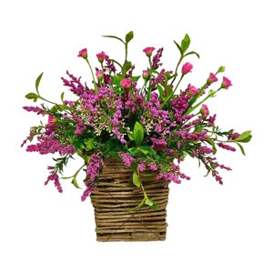 Bothyi - Corona De Cesta Colgante, Corona De Flores Artificiales Para Celebración, Fiesta De Boda