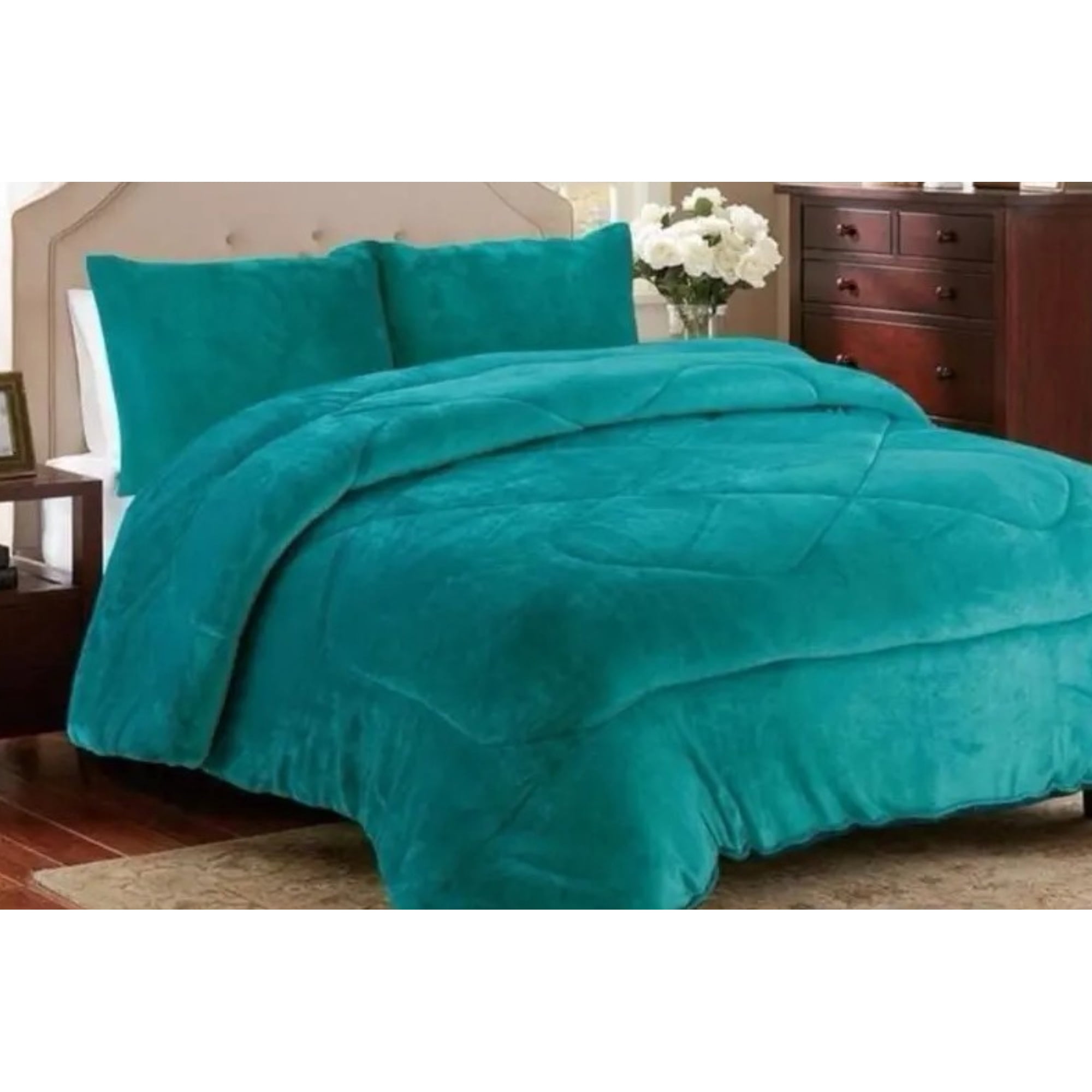 Genérico - Cobertor Plush Con Chiporro 2 Plazas + 2 Fundas Almohada