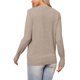 thumbnail image 3 of Suéteres ligeros para mujeres Cuello redondo Manga larga Dobladillo ondulado Conjunto casual de otoño 2025 Suéter suave XL Camel, 3 of 6