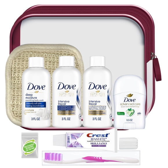 Kit de Viaje Convenience Kits Int'l para Mujeres 10 piezas con Dove