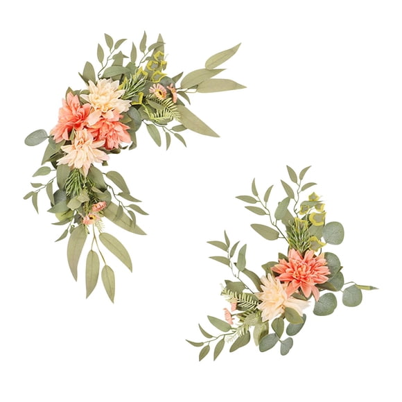 Arbor De Pared De Telón De Fondo De Botín Floral Rústico Swag De Flores Artificiales