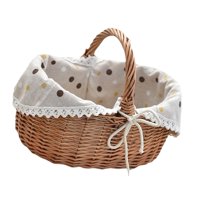 Magideal - Picnic De Picnic Tejido A Mano Seleccionador De Picnic Práctico Rústico Rústico Rústico Rústico Elegante Comida Container Cesta De Frutas Para Verdura