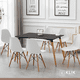 thumbnail image 2 of Comedor Mesa Rectangular Negra + 6 Sillas Eames Blancas, 2 of 8