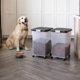 thumbnail image 3 of IRIS USA Contenedor de Almacenamiento de Alimento para Perros, Juego de 2, Hasta 54 lb (25 kg), Negro, 3 of 8