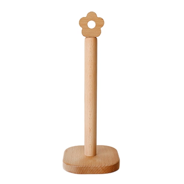 Soporte Para Toallas De Papel De Haya, Sin Perforaciones, De Pie, Móvil, Con Forma De Flor, Grande