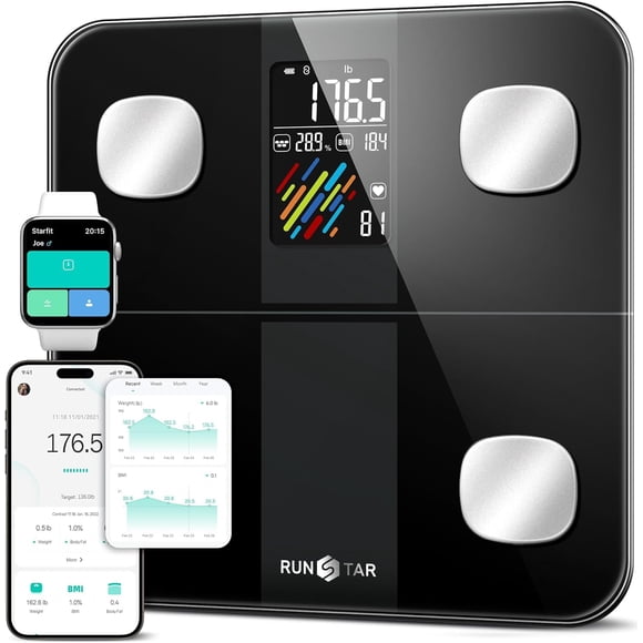 Báscula inteligente Runstar RunStar para peso corporal y grasa