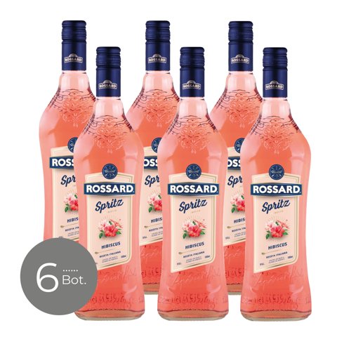Rossard - Pack X 6 Licor Spritz Hibiscus - Coctel 1000 Cc