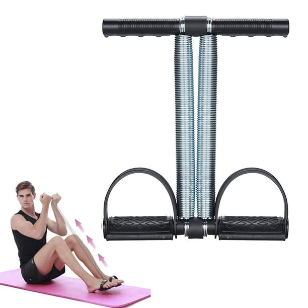 Cuerda de tracción con resorte doble para abdominales, tensión elástica, pedal de fitness, equipo para abdominales, ejercitador de piernas, recortador de abdomen, entrenamiento de adelgazamiento, cult