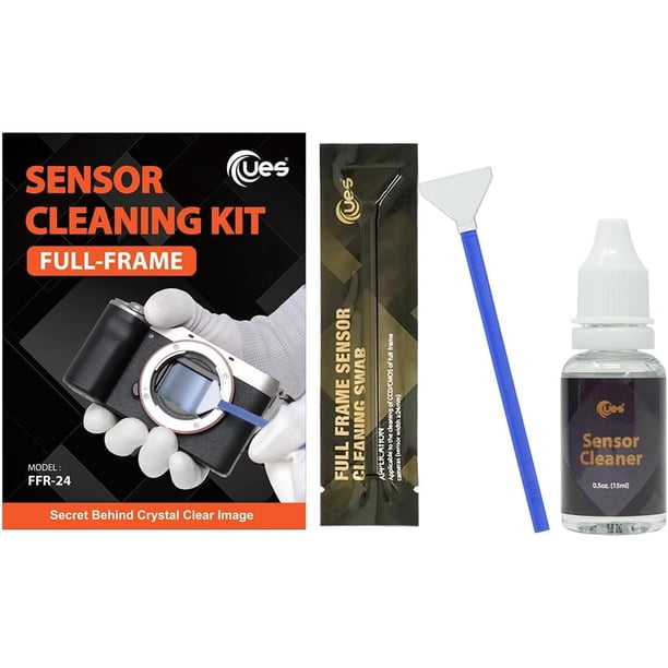 UES Kit de limpieza para sensor de cámara Full Frame, 14 hisopos y limpiador de 15 ml