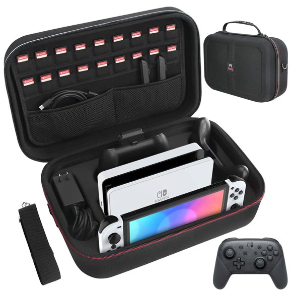 Funda de accesorios HEYSTOP Tashce para Nintendo Switch OLED negra