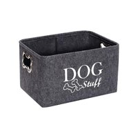 Ioensy - Caja De Almacenamiento De Juguetes Para Mascotas, Cesta De Almacenamiento De Fieltro Plegable Para Correas, Manta, Ropa