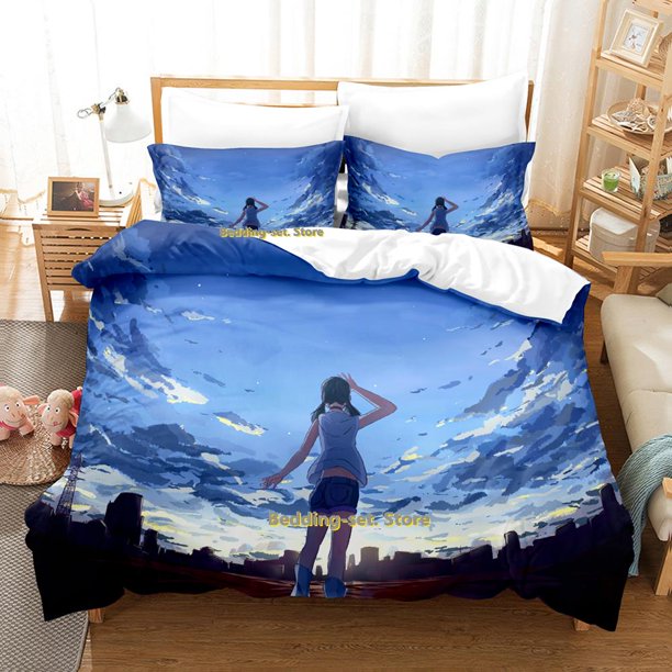 Weathering With You Bedding Set Bed Set Adult Kid Bedroom Duvetcover Setsparure de lit