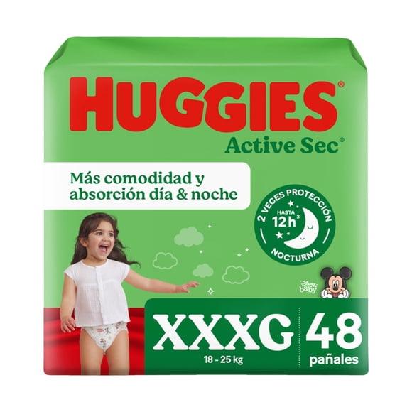 Pañales Huggies Active Sec XXXG