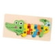 thumbnail image 2 of Rompecabezas De Animales De Madera Coloridos Rompecabezas De Números De Cocodrilo De Madera Para Regalos De Niños, 2 of 5