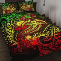 Milsleep - Juego De Cama Acolchado Samoa - Reggae Shark Polynesian Tattoo