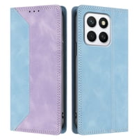 Funda Foxdock Para Honor X8C De Cuero Premium Bicolor Con Ranuras Rfid, Carcasa Tipo Billetera Antigolpes Y Soporte Plegable