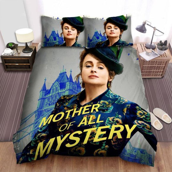 Enola Holmes 00 Movie Mother Of All Mystery Quilt Duvet Cover Set Queen3-Piece Bedding Set