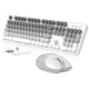 thumbnail image 1 of Teclado y ratón inalámbricos MOFII gris cremoso blanco retro, 1 of 9