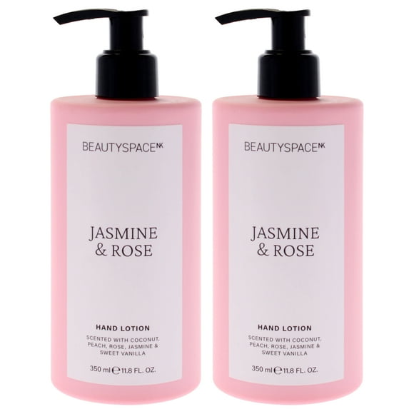 Loción Para Manos Beauty Space Jazmín y Rosa 350ml Unisex Pack de 2