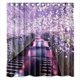 thumbnail image 1 of Cortina de ducha con diseño de cerezo en flor, con ganchos, 167 x 183 cm., 1 of 3