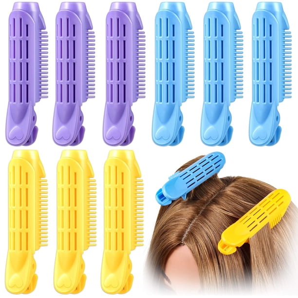 9 pinzas para el cabello esponjosas, herramienta para rizar el cabello, rizador de raíces, rizador de raíces, rodillo para dar volumen, pinza para peinar el cabello esponjoso, herramienta de peinado D