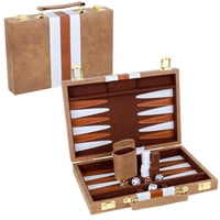 Set De Backgammon Reriver 2 Players Classic Con Funda De Piel Sintética