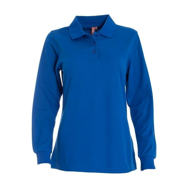 Polera Ml Mujer Waffle azul XS