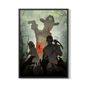Creango - Cuadro Poster Enmarcado The Walking Dead Decorativo