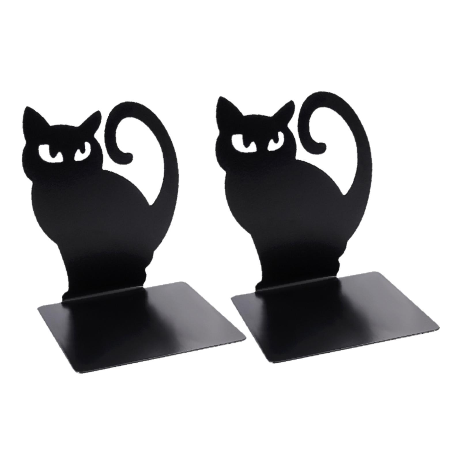 Bothyi - Sujetalibros De Gato Antideslizantes, Soportes De Libros De Dibujos Animados Para Estantes, Mesa, Sala De Estar, Estilo A, 2 Uds.