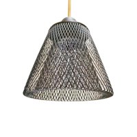 Ioensy - Pantalla De Lámpara Colgante De Hierro, Cubierta De Luz Colgante Retro Para Cafeterías, Dormitorio, Baño, Trapezoide Negro