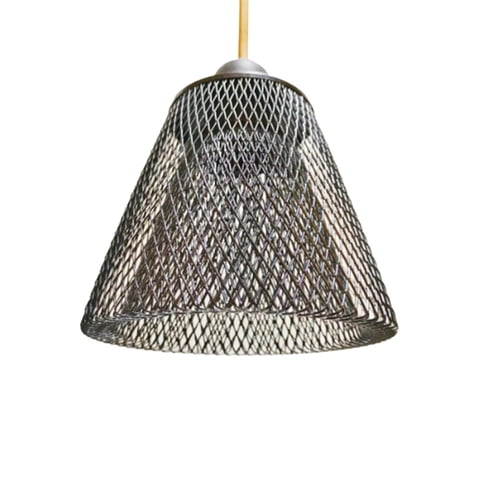 Ioensy - Pantalla De Lámpara Colgante De Hierro, Cubierta De Luz Colgante Retro Para Cafeterías, Dormitorio, Baño, Trapezoide Negro