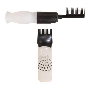 Ioensy - 2X Botella Aplicadora De Peine De Raíz 120Ml Cepillo Aplicador De Tinte Para El Cabello Para El Cuidado Del Cabello Negro