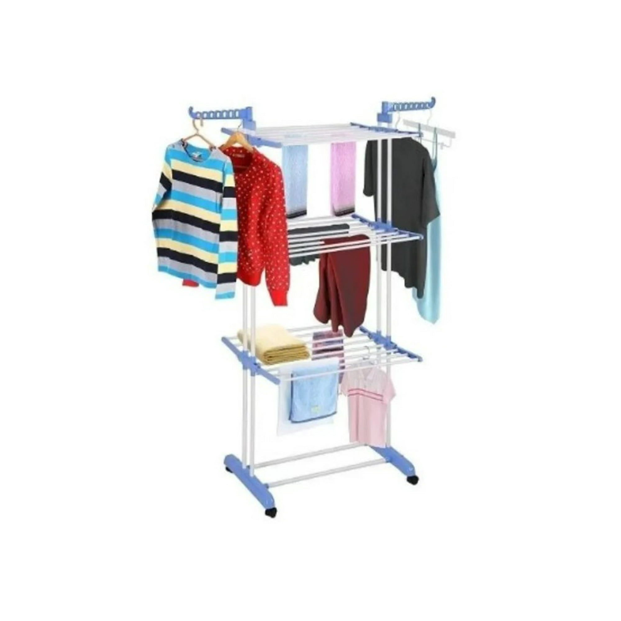 Genérico - Tendedero Organizador Colgador Ropa Plegable 3 Blanco