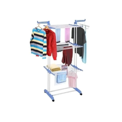 Genérico - Tendedero Organizador Colgador Ropa Plegable 3 Blanco