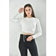 thumbnail image 3 of Polera Mujer Crop con Escote Detras Manga Larga Blanco Talla L, 3 of 3