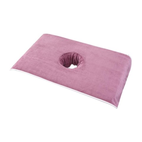 Magideal - Toalla Para Mesa De Masaje De Salón, Almohada Facial, Toalla Con Orificio, Cómoda Funda Protectora Para Cama De Spa, Cojín Para Cabecera De Cama Para Violeta Ligera