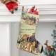 thumbnail image 2 of El Loto Blanco Tema: Calcetines de Navidad, fino lino blanco para colgar en escaleras y chimenea, decoración navideña para el hogar, regalo de Navidad. 45cm × 32cm, 2 of 5