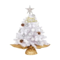 Bothyi - Mini Árbol De Navidad Pequeño Árbol De Navidad Artificial Para Chimenea Año Nuevo Blanco