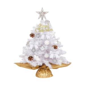 Bothyi - Mini Árbol De Navidad Pequeño Árbol De Navidad Artificial Para Chimenea Año Nuevo Blanco