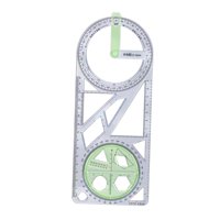 Magideal - Regla Geométrica Multifuncional Reglas De Dibujo Para Oficina Plantilla De Medición De Formas Múltiples Plantilla De Dibujo De Plantilla De Medición P Estilo D