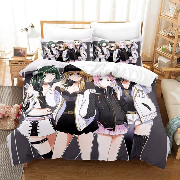 New Anime Game D4DJ All Mix Bedding Set Single Twin Full Size Bed Set Adult Kid Bedroom Duvet cover Sets Home Textile Bed Sheets
