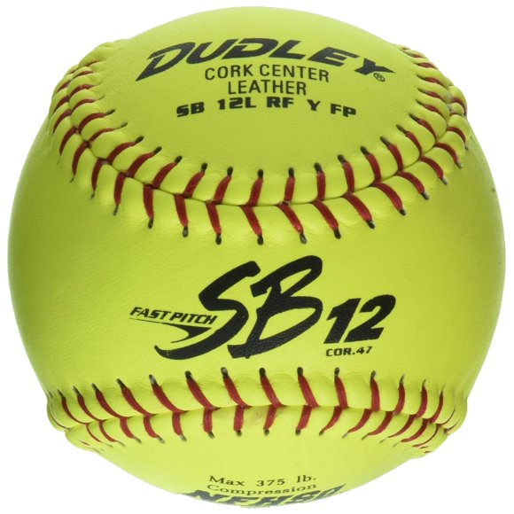 Softbol Dudley SB 12 Fastpitch Paquete de 12 Amarillo