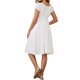 thumbnail image 3 of INSPIRE CHIC Vestidos de Maternidad para Mujeres Boho con Cinturón en la Cintura Manga Corta Verano Iglesia XX-Large Blanco, 3 of 6