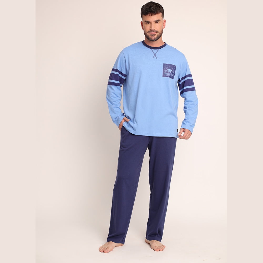 Mon Amour - Pijama Algodón Franjas En Mangas 2612071 - Xxl