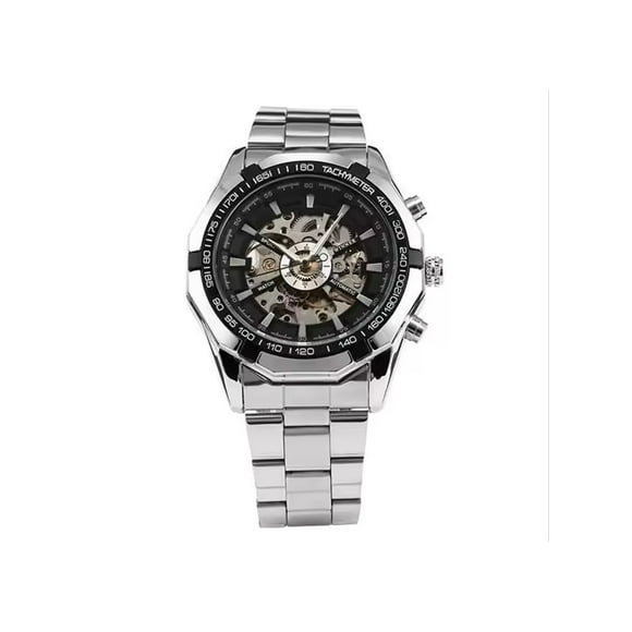 Reloj Automático TM340-SB Skeleton, Correa Metálica y Diseño Premium