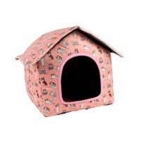 Magideal - Refugio Para Gatos Callejeros Al Aire Libre, Cama Lavable, Resistente A La Intemperie, Extraíble, Impermeable, Nidos Plegables Para Mascotas Para Las Cuatro Estaciones, Casa Para Gatos Al Rosa