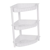 Magideal - Estante De Almacenamiento Triangular Para Baño, Estantería Para Ahorrar Espacio, Estante De Esquina, Estante De Utensilios Para Oficina, Sala De Estar Blanco Pequeño