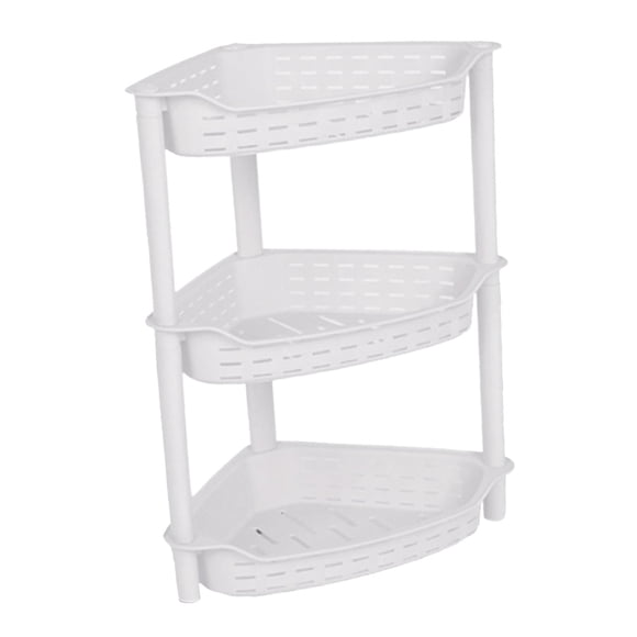 Estante de Almacenamiento Triangular para Baño, Estantería para Ahorrar Espacio, Estante de Esquina, Estante de Utensilios para Oficina, Sala de Estar blanco pequeño