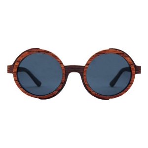 Anteojo De Sol Charly Madera Nogal Lenzi Cafe